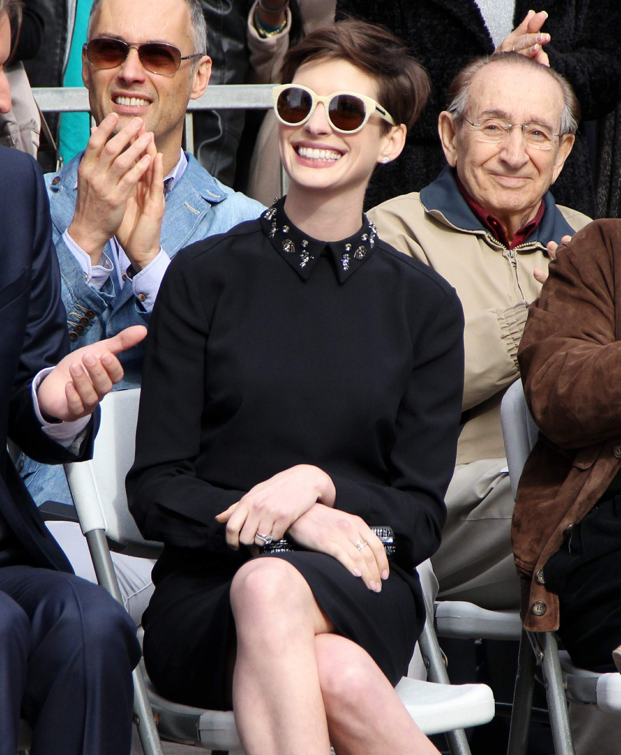 Anne Hathaway attends the Hugh Jackman Hollywood Walk Of Fame Ceremony in Hollywood December 13-2012 