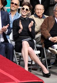 Anne Hathaway attends the Hugh Jackman Hollywood Walk Of Fame Ceremony in Hollywood December 13-2012 