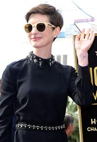 Anne Hathaway attends the Hugh Jackman Hollywood Walk Of Fame Ceremony in Hollywood December 13-2012 