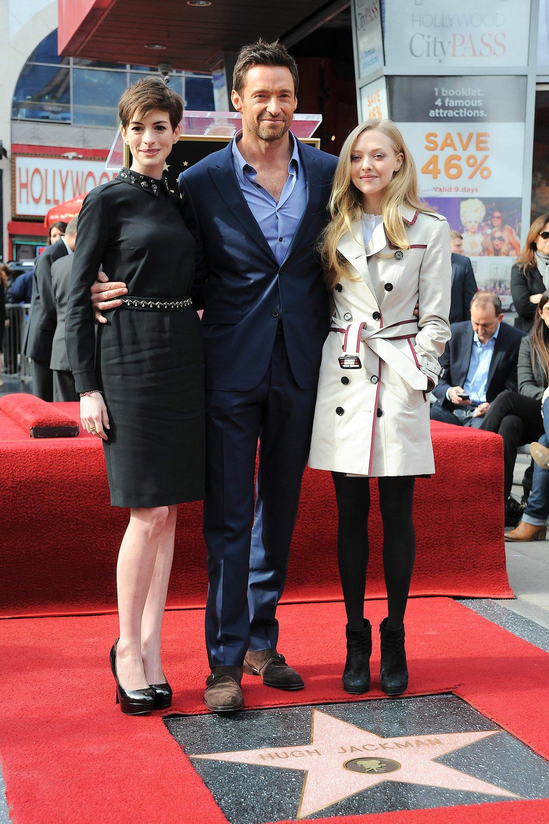 Anne Hathaway attends the Hugh Jackman Hollywood Walk Of Fame Ceremony in Hollywood December 13-2012 