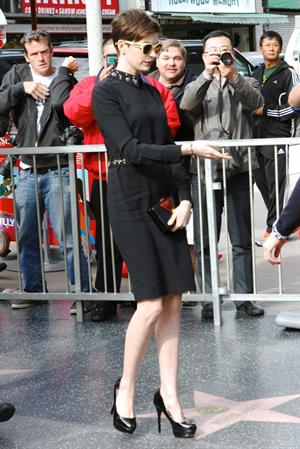 Anne Hathaway attends the Hugh Jackman Hollywood Walk Of Fame Ceremony in Hollywood December 13-2012 