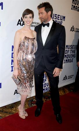Anne Hathaway Attended the Museum of the Moving Image 27th Annual Black Tie Salute in New York Dec 11, 2012