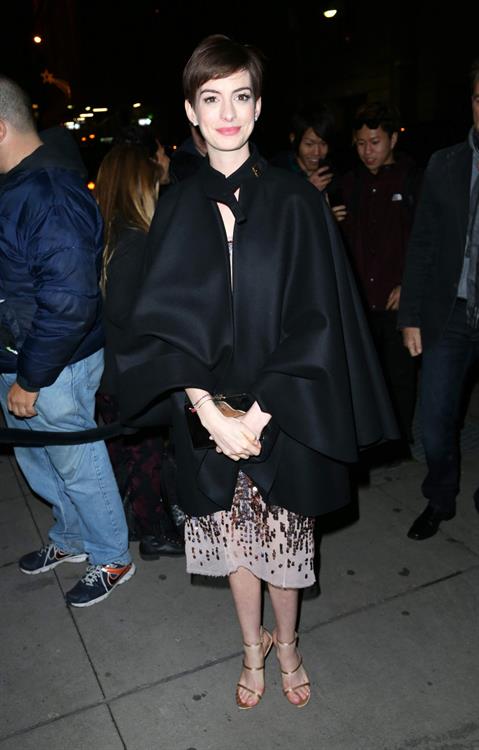 Anne Hathaway Attended the Museum of the Moving Image 27th Annual Black Tie Salute in New York Dec 11, 2012