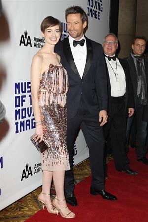Anne Hathaway Attended the Museum of the Moving Image 27th Annual Black Tie Salute in New York Dec 11, 2012