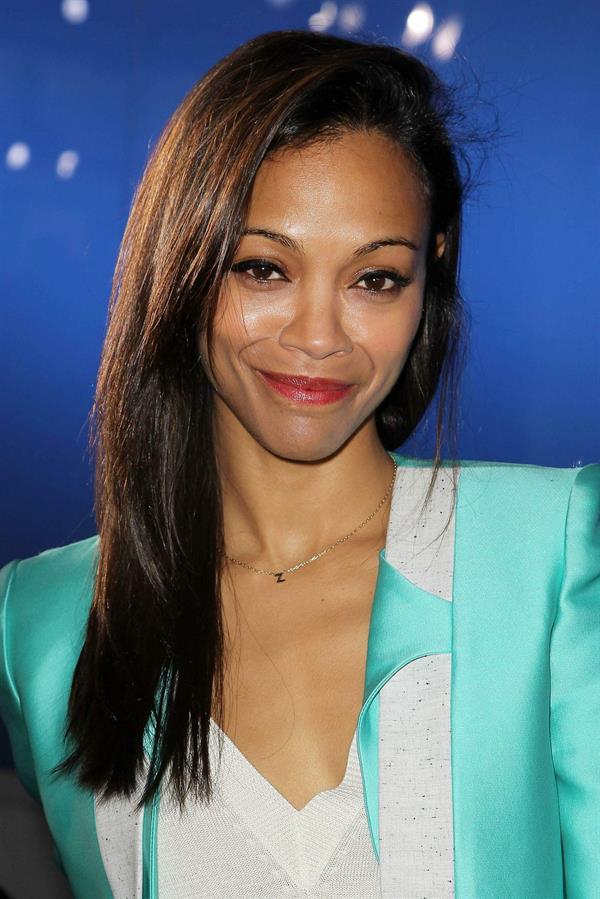 Zoe Saldana Prabal Gurung Fall 2012 Collection show February 11, 2012 in New York City 