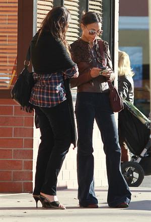 Zoe Saldana after lunch at Good Earth in Studio City December 22, 2011 