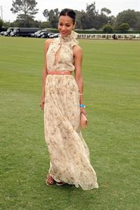 Zoe Saldana Santa Barbara Polo and Racquet club