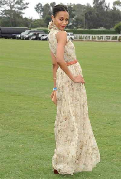 Zoe Saldana Santa Barbara Polo and Racquet club
