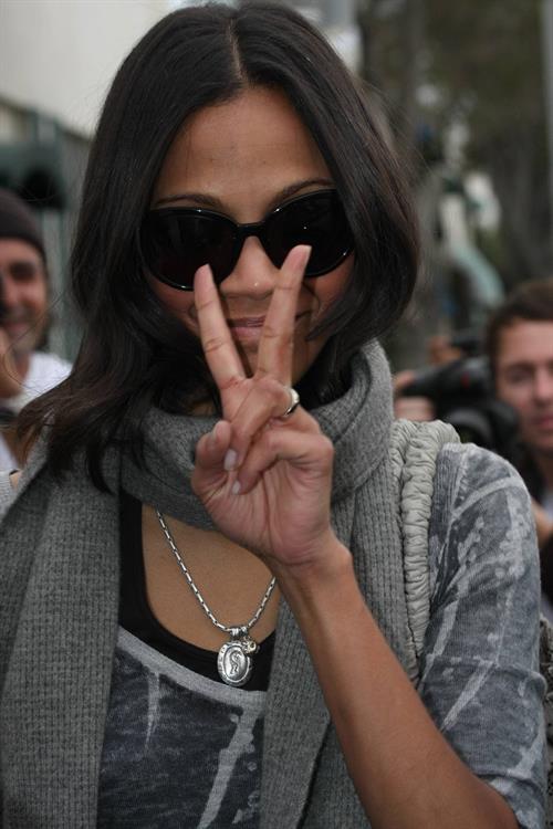Zoe Saldana out & about in Los Angeles - March 5, 2010   