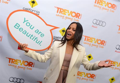 Zoe Saldana The Trevor Project's 2012 'Trevor Live' Event Honoring Katy Perry at Hollywood Palladium in Hollywoo 