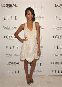Zoe Saldana arrives for ELLE Magazine 16th Annual Women in Hollywood Tribute Oct 19, 2009  