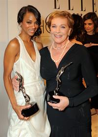 Zoe Saldana arrives for ELLE Magazine 16th Annual Women in Hollywood Tribute Oct 19, 2009  