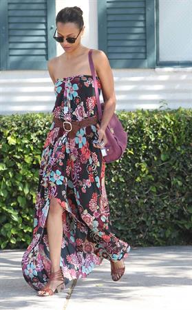 Zoe Saldana runs errands in LA August 5, 2011  