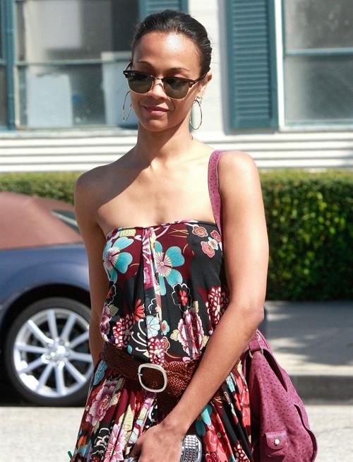 Zoe Saldana runs errands in LA August 5, 2011  