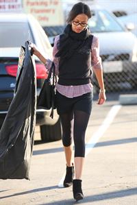 Zoe Saldana shops at Chanel in Beverly Hills December 5, 2012