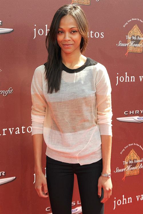 Zoe Saldana - John Varvatos 9th Annual Stuart House Benefit in Los Angeles March 11 2012. 