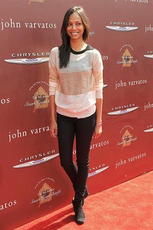 Zoe Saldana - John Varvatos 9th Annual Stuart House Benefit in Los Angeles March 11 2012. 