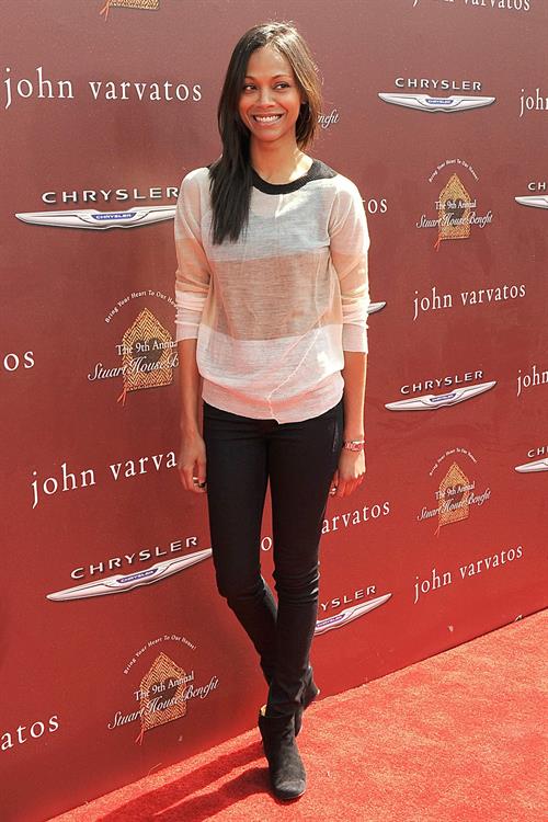 Zoe Saldana - John Varvatos 9th Annual Stuart House Benefit in Los Angeles March 11 2012. 
