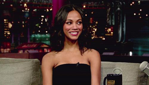 Zoe Salanda at The Letterman Show