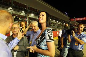 Katy Perry at the Formula One Grand Prix in Singapore 9/23/12