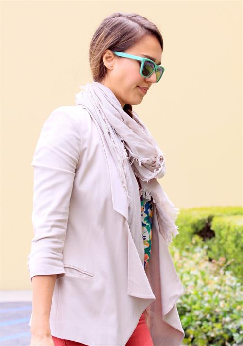 Jessica Alba at her office in Santa Monica on May 25, 2012