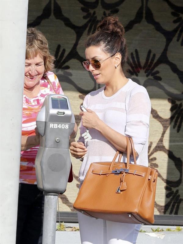 Eva Longoria out for lunch at Cafe Med in Beverly Hills 3/15/13 