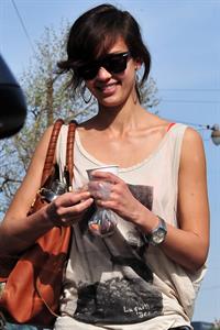 Jessica Alba leaving Caffe Luxxe in Brentwood on March 20, 2010 