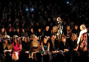 Jessica Alba Michael Kors Fall 2012 fashion show in New York on February 15, 2012 