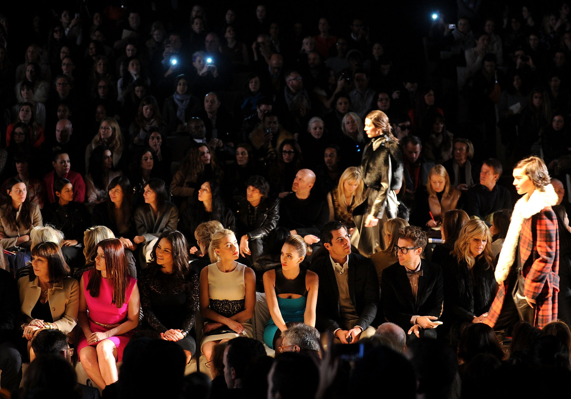 Jessica Alba Michael Kors Fall 2012 fashion show in New York on February 15, 2012 