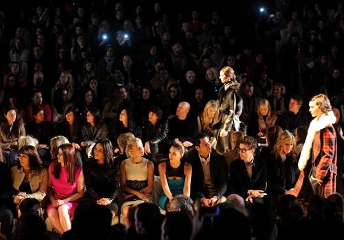 Jessica Alba Michael Kors Fall 2012 fashion show in New York on February 15, 2012 