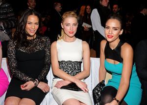 Jessica Alba Michael Kors Fall 2012 fashion show in New York on February 15, 2012 