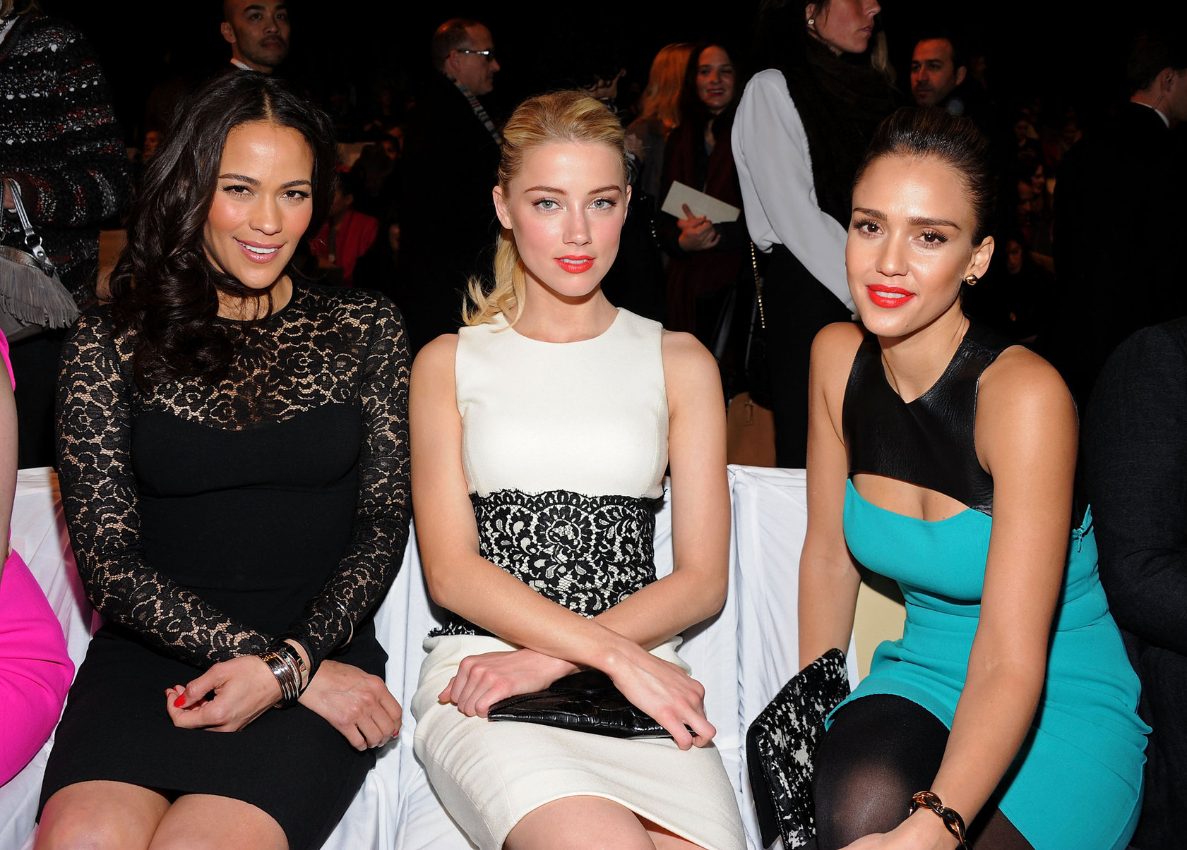 Jessica Alba Michael Kors Fall 2012 fashion show in New York on February 15, 2012 