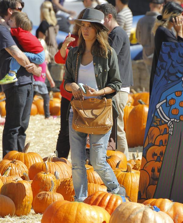Jessica Alba – at Mr Bones Pumpkin Patch 10/12/13  