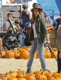 Jessica Alba – at Mr Bones Pumpkin Patch 10/12/13  