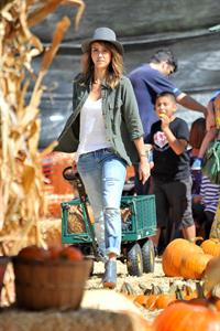 Jessica Alba – at Mr Bones Pumpkin Patch 10/12/13  