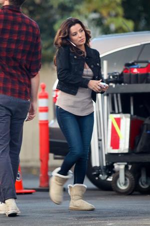 Eva Longoria – “Any Day” set candids in LA 11/4/13  