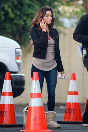 Eva Longoria – “Any Day” set candids in LA 11/4/13  