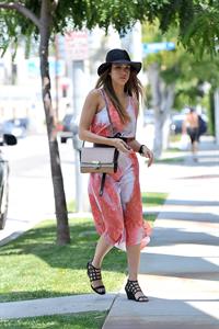 Jessica Alba shopping at Bel Bambini before heading to a baby shower in Hollywood on June 29, 2013