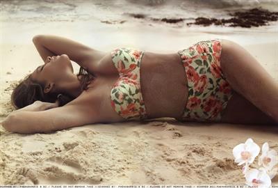 Kim Cloutier in a bikini