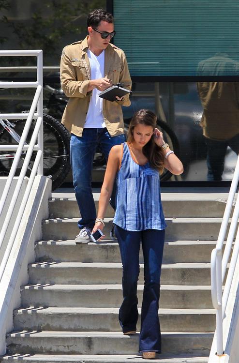 Jessica Alba - checked out a new site for her company in Montebello, California July 31, 2012