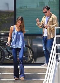 Jessica Alba - checked out a new site for her company in Montebello, California July 31, 2012