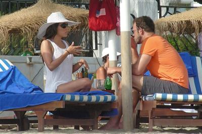 Eva Longoria Wearing a bikini on holiday in Marbella 04.08.13 
