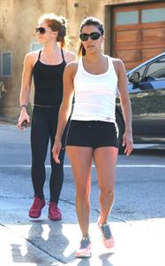Eva Longoria in shorts at a gym in Hollywood 23.08.13