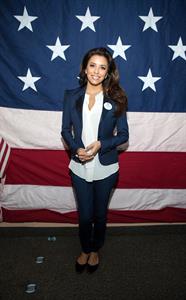 Eva Longoria Participates in Early Vote Canvass Kickoff in Florida - October 27, 2012