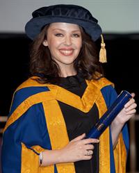 Kylie Minogue receiving an Honorary Doctor of Science in Health