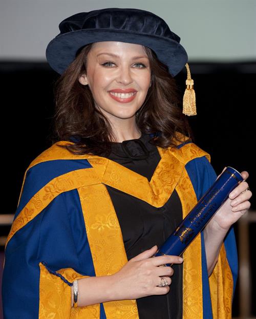 Kylie Minogue receiving an Honorary Doctor of Science in Health