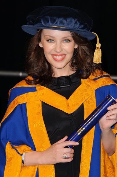 Kylie Minogue receiving an Honorary Doctor of Science in Health