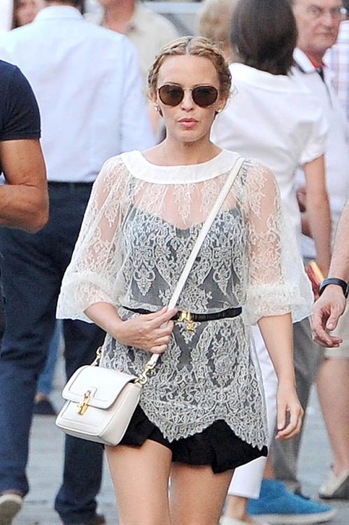 Kylie Minogue out and about in Portofino 26.07.13 