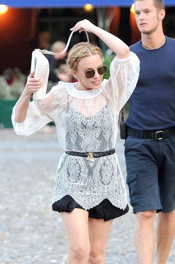 Kylie Minogue out and about in Portofino 26.07.13 