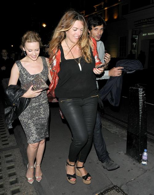 Kylie Minogue - seen leaving Whisky Mist, following a night out in London, 29072012